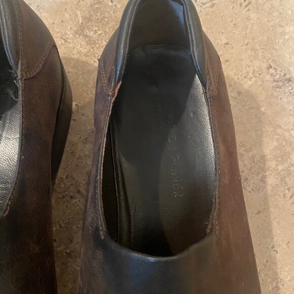 Donald Pliner Rex Brown Nubuck Slip-On 10.5 Men's Dress Shoes - Picture 4 of 9